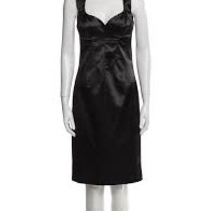 D&G Black Midi Satin Dress